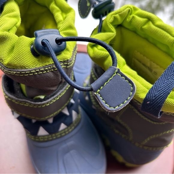 Waterproof Toddler Snow Boots Size 10 | Fleece Lined | Monster Dino Winter Boot - Picture 4 of 10